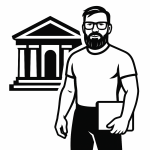 Der Sachverständige vor dem Gerichtsgebäude