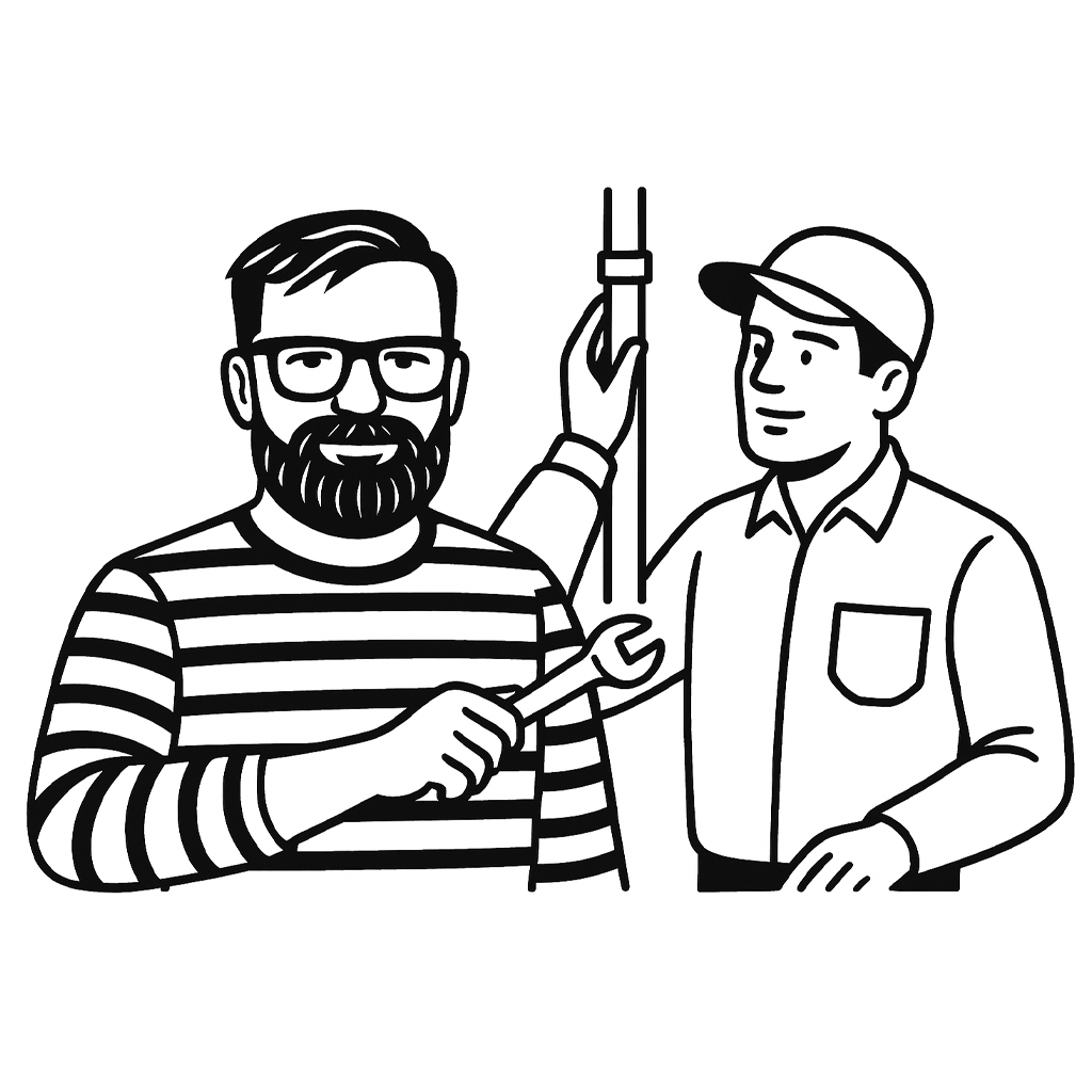 Der Sachverständige im Gespräch mit dem Installateur