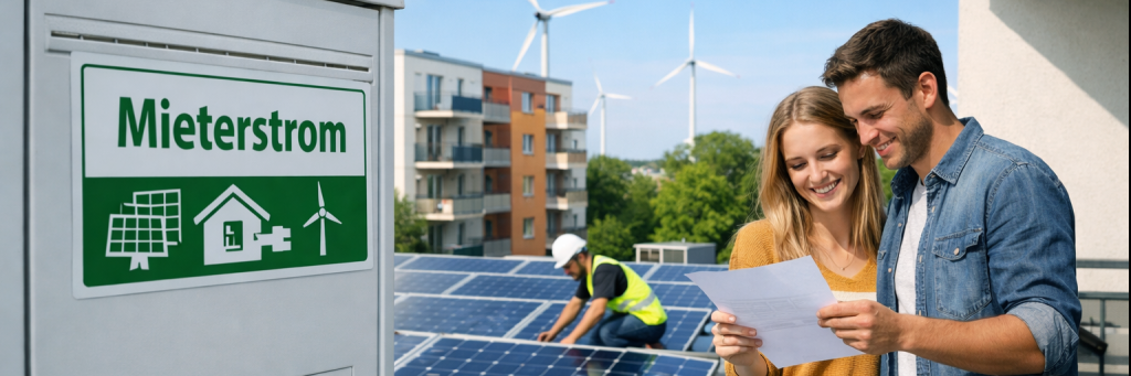 Mieterstrom - mit PV belegtes Dach